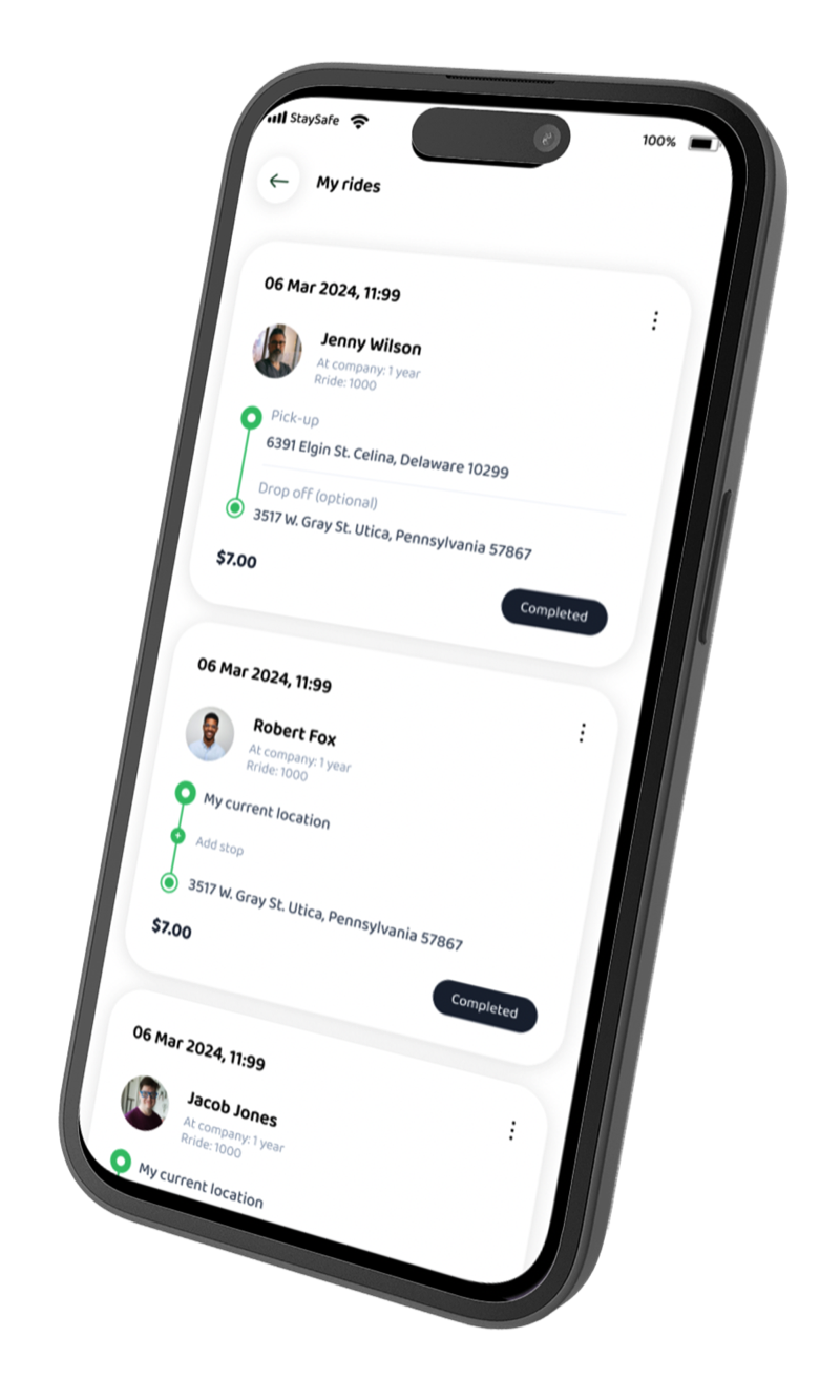 Transport and mobility app by Furkan Ahmad — ride booking screen